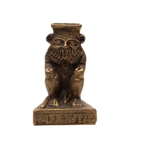 Estatua de Dios Enano Bes Egipcio de Bronce miniatura 2