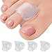 Toe Separators Hammer Toe Straightener - 4-Pack Big Toe Spacers Clear - Gel Spreader - Correct Crooked Toes - Bunion Corrector and Bunion Relief - Pads for Overlapping, Hallux Valgus, Yoga - Clear