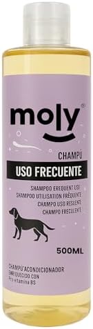 MOLY Champú para Perros Uso Frecuente 500ml | Champu Acondicionador con Provitamina B5 para Mascotas | Pelo Suave y Brillante | Aroma Fresco Duradero | Ideal para Todas Las Razas