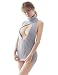 Lucky2Buy Women's Sexy Virgin Killer Sleeveless Open Back Anime Cosplay Sweater Turtle-neck Tied Pullover