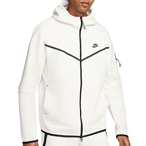Nike SportswearTech Fleece Kapuzenpullover Herren, Weiß - Schwarz, XL,...