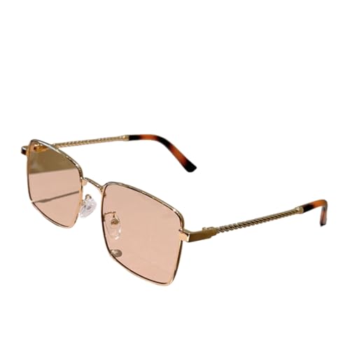 Lunettes de soleil vintage unisexes monture métallique verres rétro ronds