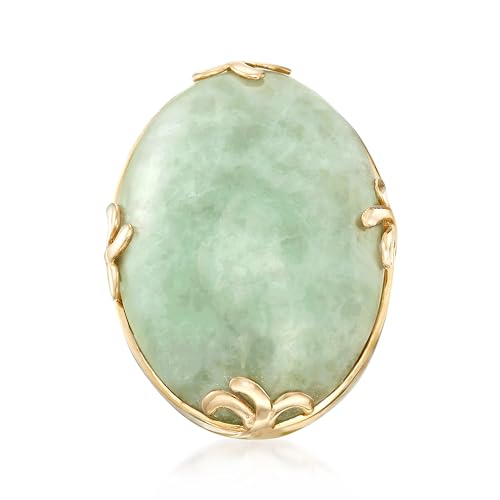 Ross-Simons Jade Ring in 18kt Gold Over...