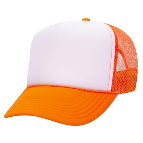 Image of OTTO Polyester Foam Front 5 Panel High Crown Mesh Back Trucker Hats in 97, Bulk, Wholesale