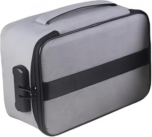 Tycoon 印箱 印鑑ケース 法人 印鑑ボックス 印鑑入れ 印鑑ポーチ ハンコケース ダイヤルロック式 ガジェットポーチ カード 貴重品 収納ポーチ 内部仕切り調整可能 撥水 防傷素材 (グレー)