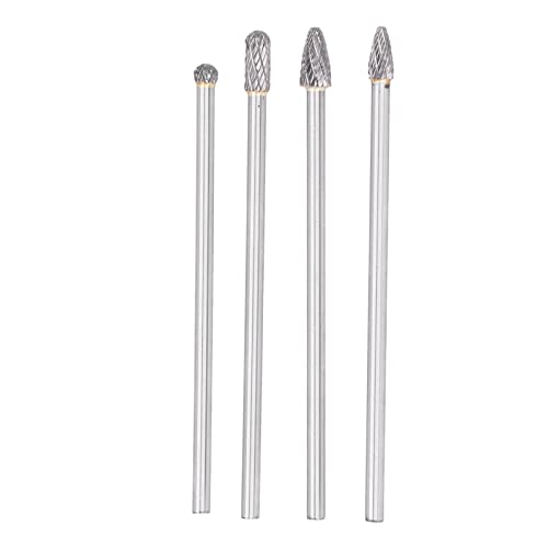 Set 4 Pzs Fresas Giratorias Carburo Extendido 1/4in miniatura 2