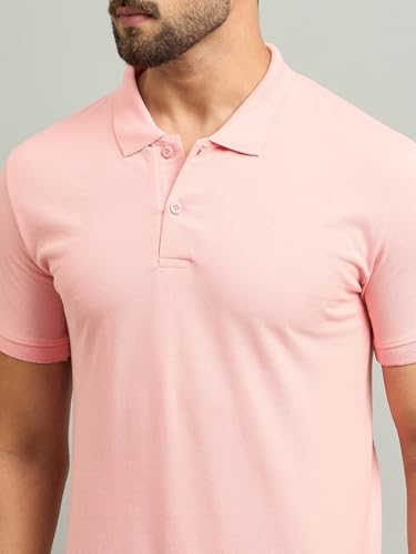 Image of Men's Half Sleeve Solid Cotton Polo T-Shirt | Premium Soft Fabric