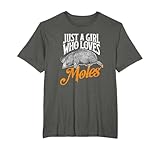 Girl Who Loves Moles Tee Shirt Wildlife Love Mole Costume T-Shirt