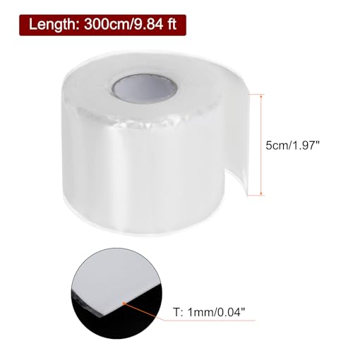 Image of HARFINGTON Self Fusing Silicone Tape 2 inch x 10ft x 0.04 inch Waterproof Sealing Plumbing Rubber Tape for Water Pipe Hose Leak Silicone Grip Repair Seal, White