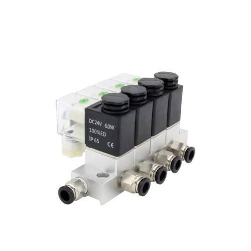 Électrovanne pneumatique 2V025-06 stop fuite air comprimé DC 24V - 2