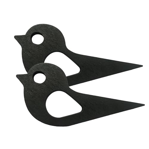 BSITSSS Lot de 2 Cale Porte, Arret de Portail Oiseaux Noirs, Butee de Porte Sol Stop Portes pour Tous Les Types de Sols Fenetre