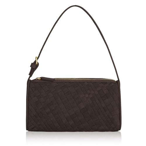 Image of Mini Woven Bag, Leather Woven Handbag with Adjustable Strap, Small Purses for Women, Top-handle Bags, Mini Evening Bag