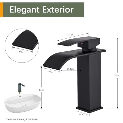 Mitigeur cascade de salle de bain en acier inox économe en eau chaude et froide - 2