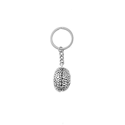 Human Brain Keychain - Anatomical 3D Brain Keyring, Perfect Gift for Medical, Biology and Neurology Students and Professors.