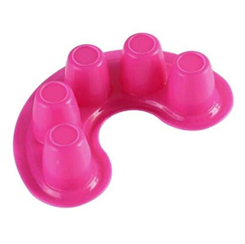 2 Pieces Nail Art Tips Hand Soak Bowl Tray Manicure Soaking Remover Tool, Black & Pink