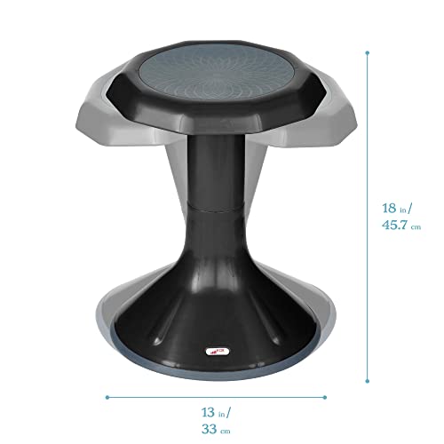 Image of ECR4Kids ACE Active Core Engagement Wobble Stool, 18-Inch Seat Height, Flexible Seating, Black