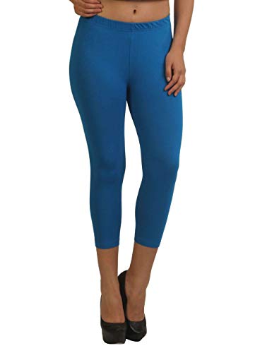 Image of Frenchtrendz Women's Cotton Spandex Stretchable Mid Rise Slim Fit Legging Capris (XS-4XL)