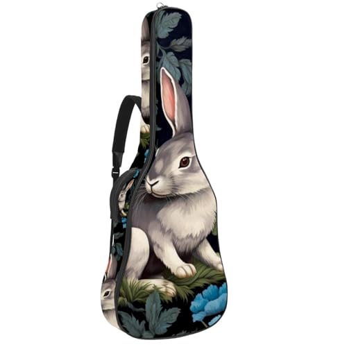 JRHEJTFZ Housse pour guitare acoustique de 1,9 cm d’épaisseur – Imperméable – Durable et élégant – Motif lapin floral blanc, Multicolore 5., 42.9×16.9×4.7 in, Motif imprimé tendance - Les Beatles, Paul McCartney, John Lennon, RIngo Starr, George Harrison JRHEJTFZ Housse pour guitare acoustique de 1,9 cm d'épaisseur - Imperméable - Durable et élégant - Motif lapin floral blanc, Multicolore 5., 42.9x16.9x4.7 in, Motif imprimé tendance