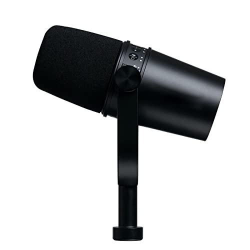 Microphone MV7 dynamique USB en métal pour enregistrement et streaming
