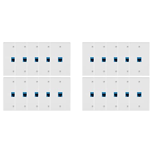 Plaques de Coupleur Ethernet Cat6 RJ45 pour Rénovation et Câblage Propre de la Maison