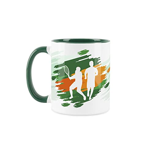 Tennis Grand Slam Mug - French Open - Coffee Tea Present Tennis Major Tournament Gift, Green,red - Image 2
