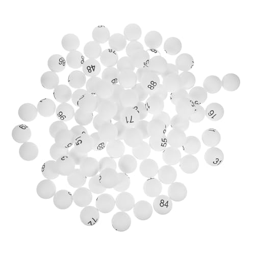 Hemoton 100Pcs Table Tennis Balls White PP Printed Pong Balls for Game Party Decoration Arts and Entertainment Activities