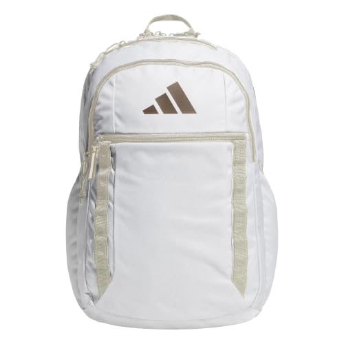 Image of adidas Excel 6 Backpack, Twill Alumina /Trace Brown /7.5, One Size, Excel 6 School Backpack - Bookbag for Laptop Work Travel, 34l