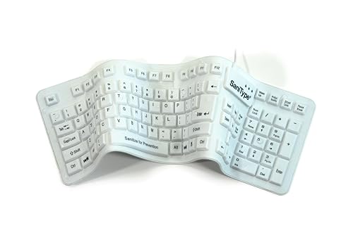 Clavier USB QWERTY Blanc WetKeys résistant aux liquides et poussières