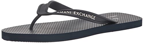 Armani Exchange Men's Logo Flip Flop Navy, 11