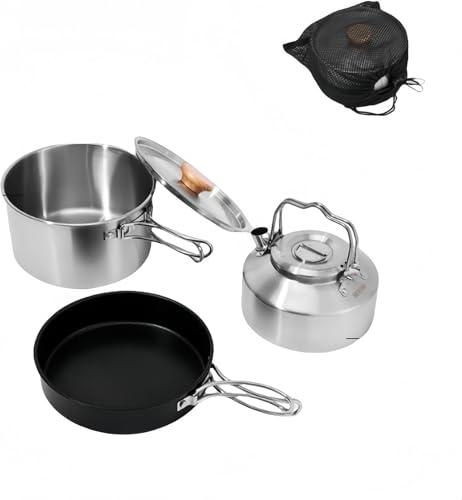 Lunyong�X�e�����X�N�b�J�[�Z�b�g ���y�� IH�Ή� �ł��t���h�~ ���@�\ �R���p�N�g���[ �܂��ݎ� ���� �L�����v �o�R �h�� ���s (�X�e�����X3�_�Z�b�g) (3�_�Z�b�g)