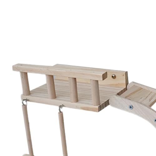Perchoir en bois robuste multifonctionnel cage oiseau et rongeur - 3