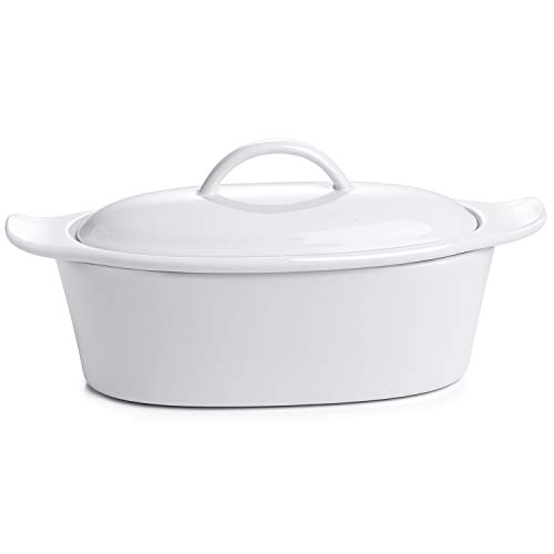 Butter Boat, French Butter Dish with Water, Porcelain - Fresh Soft Butter without