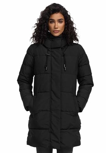 MARIKOO Damen Winterjacke (XS-6XL) - Wasserabweisend, teils mit Fleece,...