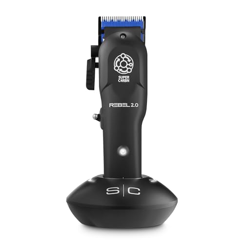 StyleCraft Rebel 2.0 Hair Clipper Super C4RBN Motor with DLC and Ceramic Blades USB-C Rechargeable Cord/Cordless Haircutting