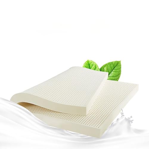 XMWOEIX Latexmatratze 100% Latex Mittelweich 7 Zonen Orthopädische Matratze mit Abnehmbarem Bezug Naturlatexmatratze,7.5cm,180x200cm