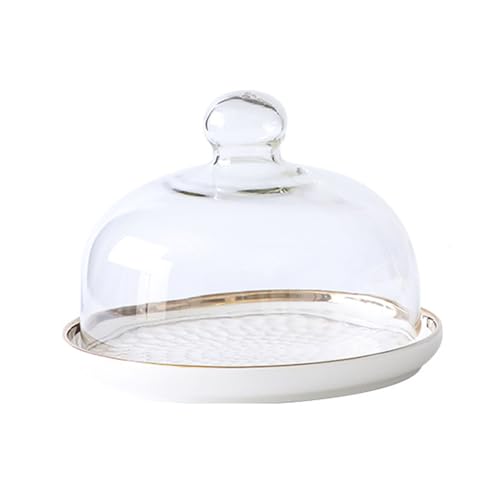 ASIAD Kuchenhaube Keramik Kuchenplatte Glas, Kuchenglocke Ständer...