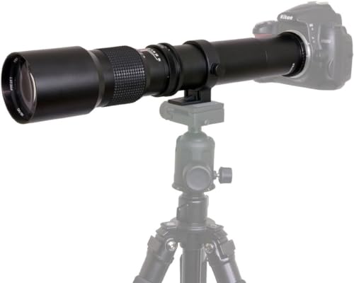 High-Power 500mm/1000mm f/8 Manual Telephoto Lens + 60