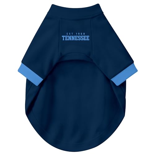 Image of Tennessee Dog Clothes Jersey Style Personalized Pet T Shirt with Custom Name Number for Small Medium Large Dogs