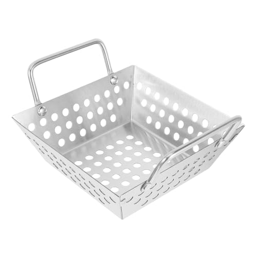 CIYODO Bbq Basket Grill Vegetable Basket Portable Stainless Steel Versatile Cooking Tool