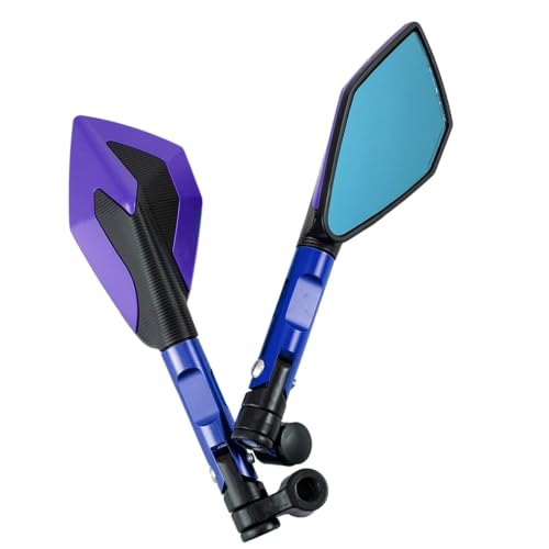 Espejos laterales de motocicleta morados regulables para Suzuki SV650 y GSR600
