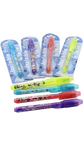 Image of Eclet 10 Pcs Invisible Pen Set for Kids, Secret Message Magic Ink Pen with UV Light, Fun Spy Writing Pen for School, Party, Return Gift & Stationery Use - TR