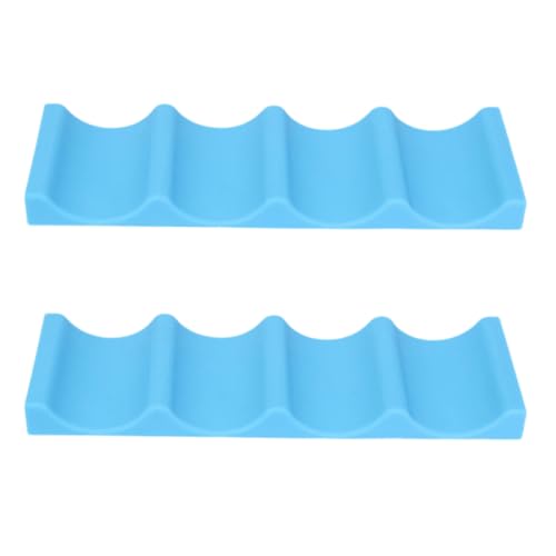 CIYODO 2pcs Silicone Beer Can Beverage Rack Organizer Stackable Fridge Storage Mat for Efficient Pantry and Countertop Organization for Cans Bottles and Picnic Use