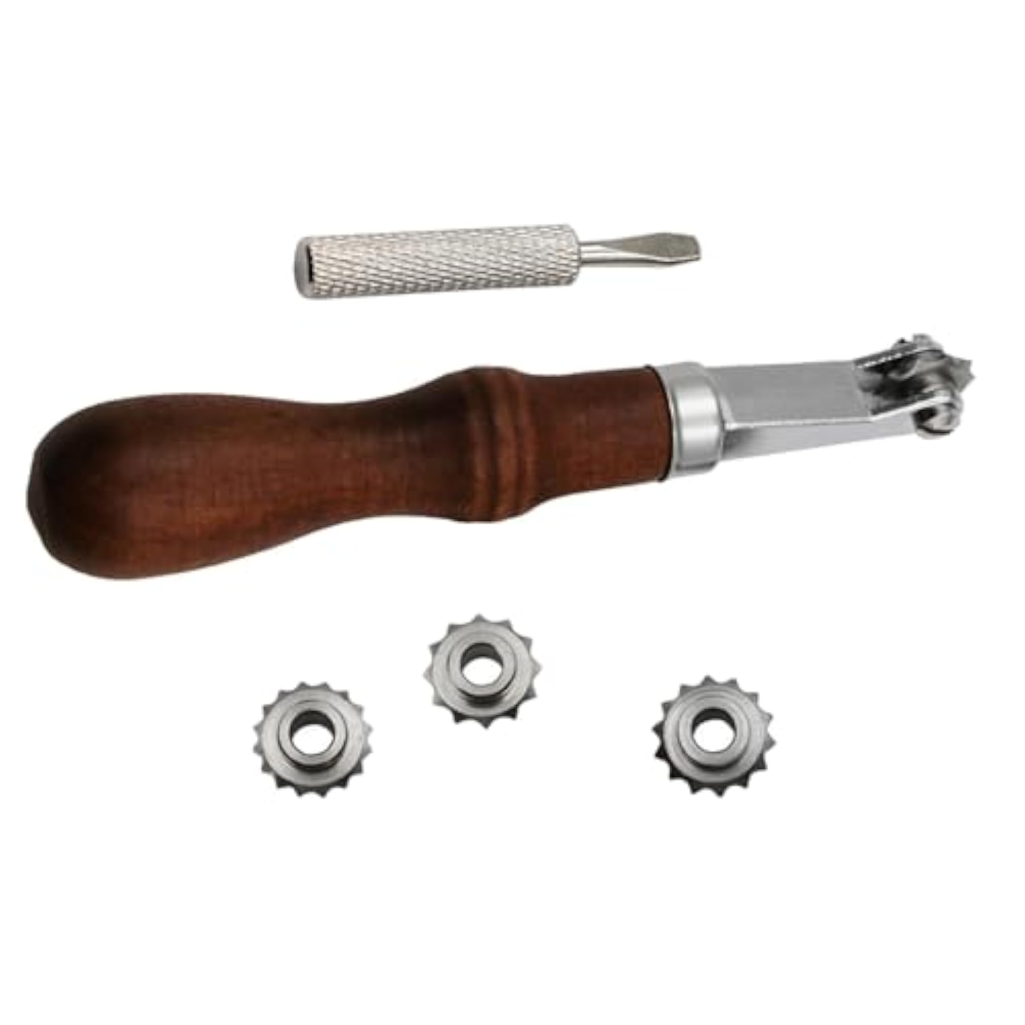 Leather Needle Point Tracing Wheel with Wooden Handle