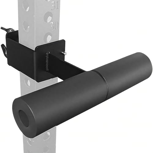 Upgrade Nordic Hamstring Curl Squat Rack Attachments with Pin Rod 3 Adjustment Holes for 2'x2',2.37'x2.37',3'x3'Power Rack, Sit Up Bar Foot Holder for Hamstring Curl Sit Up Split Squat Core Workout