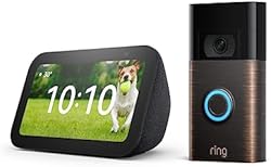 Ring Video Doorbell (Venetian Bronze) bundle with Echo Show 5 (3rd Gen)