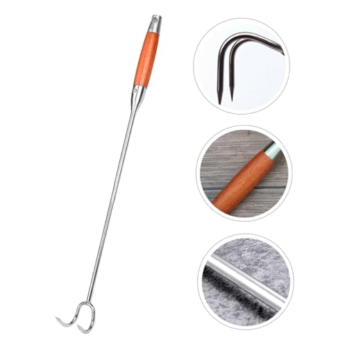 Toyvian 耐久性ステンレス製肉フック 厚手多機能ロースト用キッチンフック 豚肉鶏肉バーベキュー適用 食品グレード滑らか表面で清掃簡単