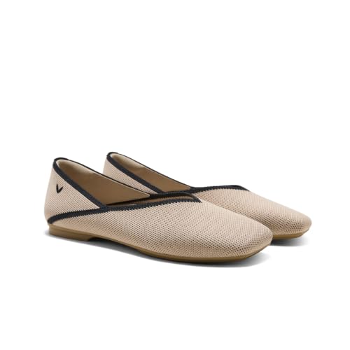 Image of VIVAIA Maro Women's Square Toe Flats Comfortable Lightweight Washable Ballet Flat Shoes for Office Work Travel