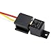 80A Automotive Relay Socket with Wiring Harness, 4/5 Pin Waterproof DC 12V/24V, Normally Open JD1914 JD2914, Miniature Size with Plastic Back (4 Pin 80A 12V)