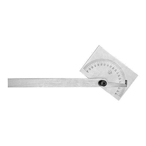 DBM IMPORTS 180 Degree Square Head Depth Gage Protractor Gauge Ruler Stainless Steel Precision Measuring Tool