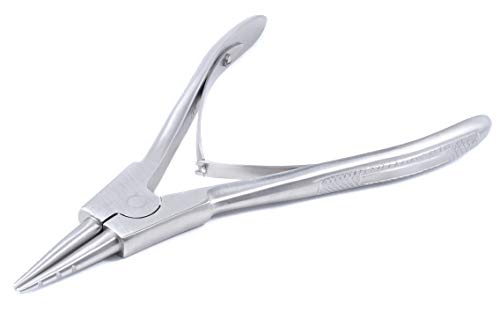 Preisvergleich Produktbild blueINOX Profi Piercingzange / Ringöffnungszange / Piercing-Klemme mit 3 Kerben-Nase Edelstahl rostfrei